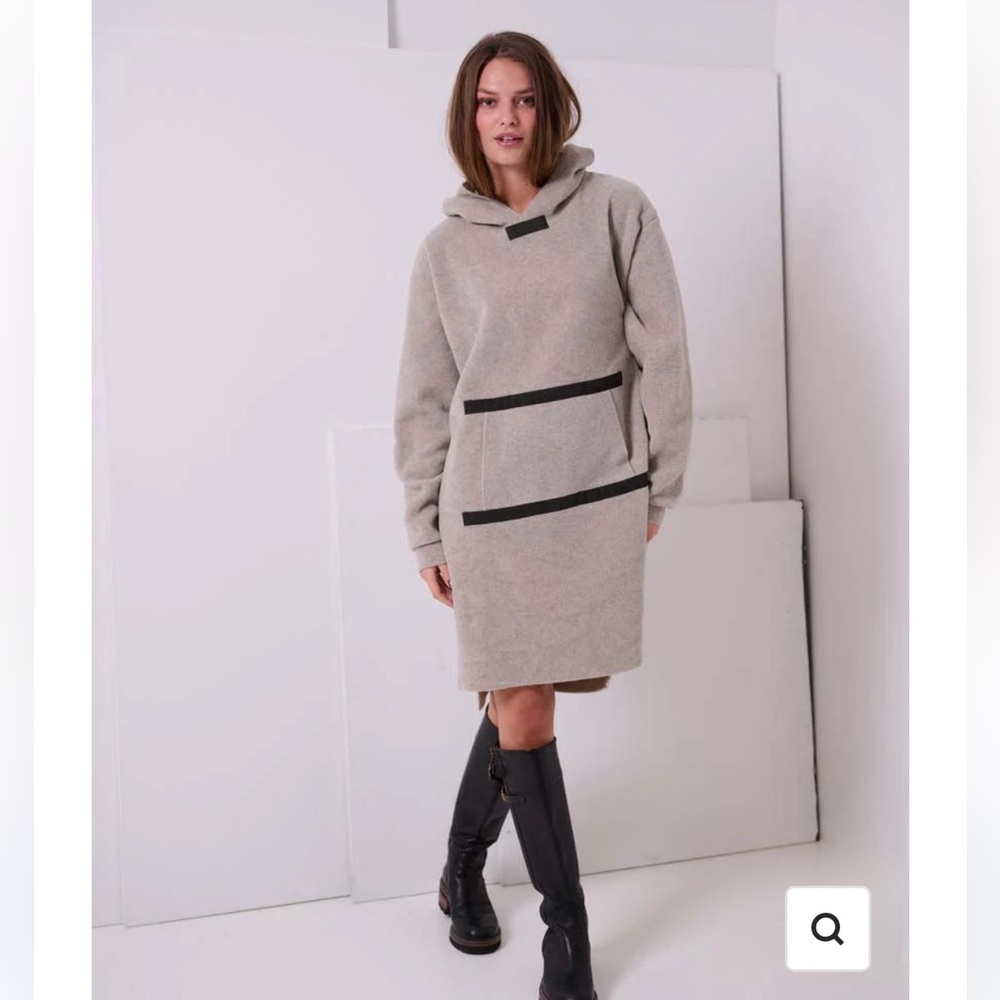 Henriette Steffensen Hooded Tunic dress long sleeve Fleece S